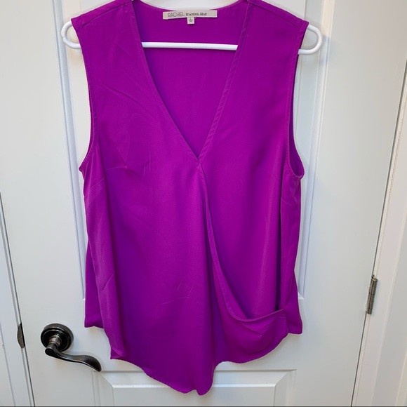 Purple blouse tank Rachel Roy business causal - Picture 3 of 6